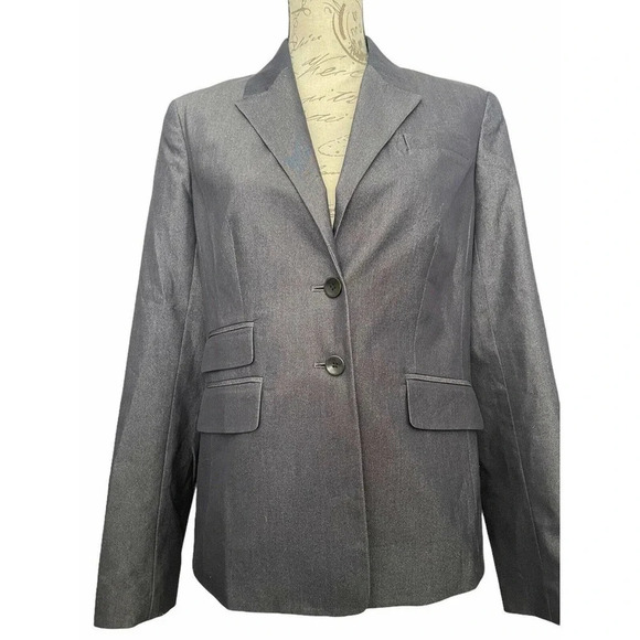 Body By Victoria Semi Metallic Blazer Jacket Size 8 - Picture 3 of 5